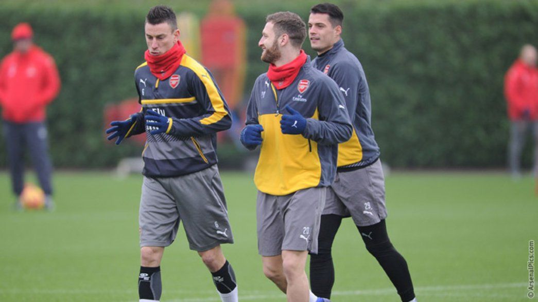 Arsenal train on New Year's Eve