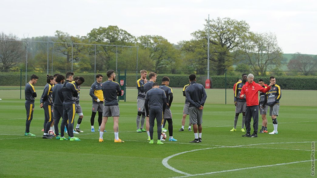 The team train ahead of the Emirates FA Cup semi-final