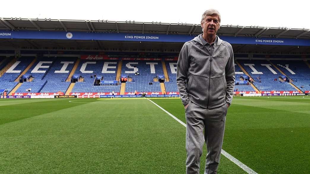 Arsène Wenger before the Leicester City game