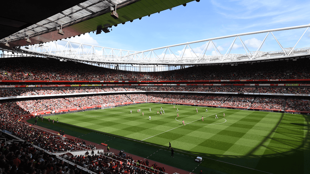 Arsenal Women in action against Tottenham at Emirates Stadium