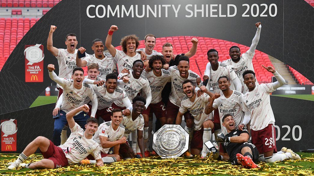 Community Shield celebrations 