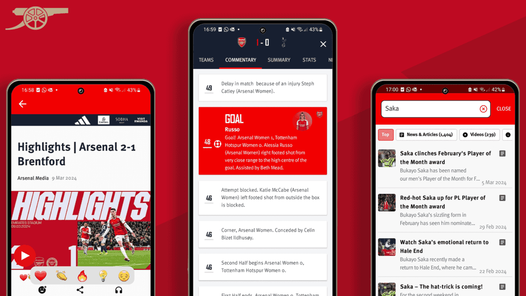 The official Arsenal app