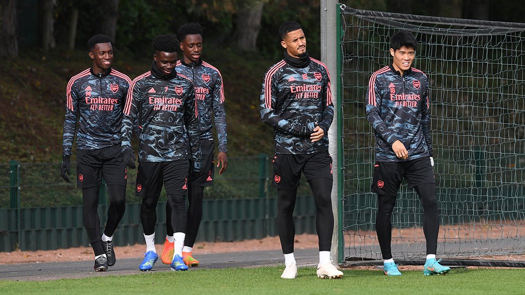 Gunners in Europa League training