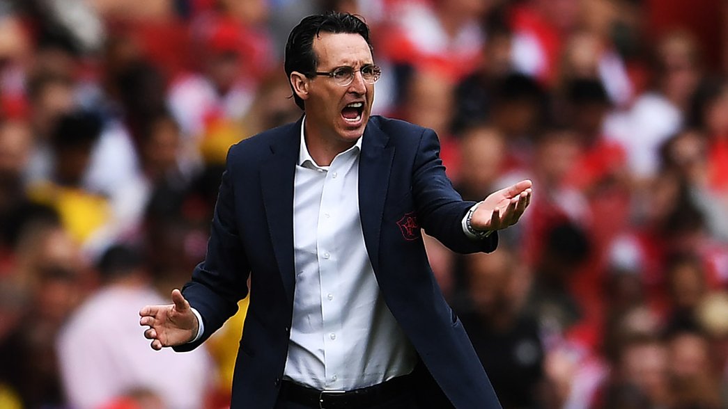 Unai Emery at the Emirates Cup