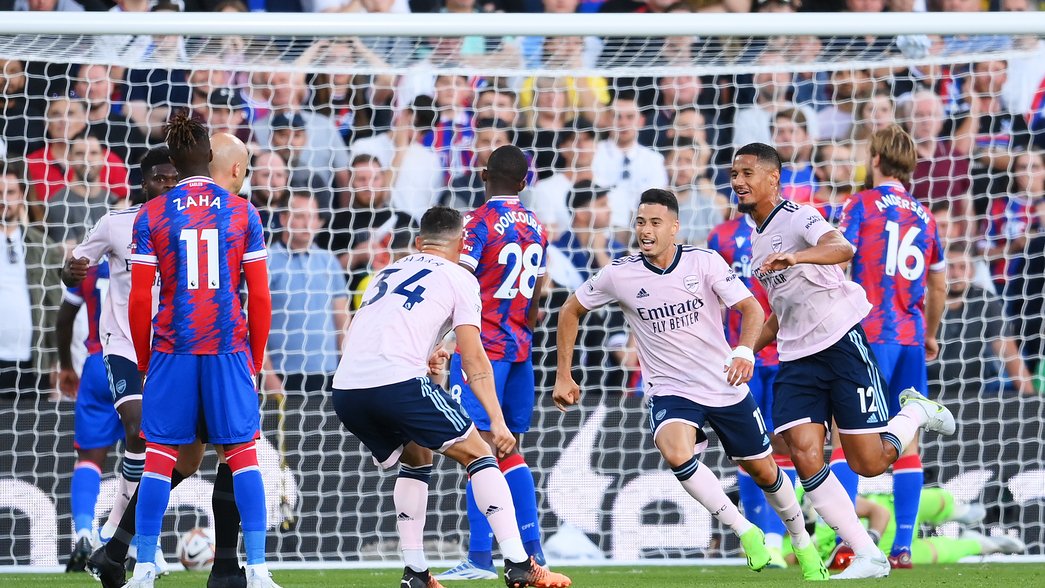 Martinelli scores against Crystal Palace