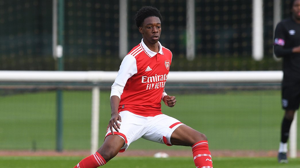 Osman Kamara in action for Arsenal U18