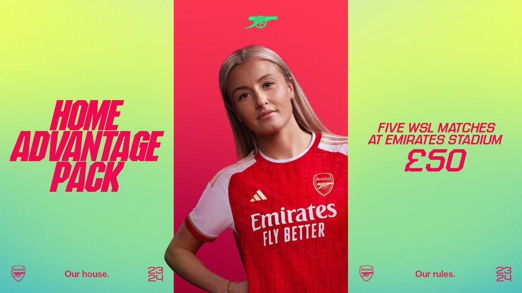 Home Advantage Pack - 5 WSL games at Emirates Stadium for £50