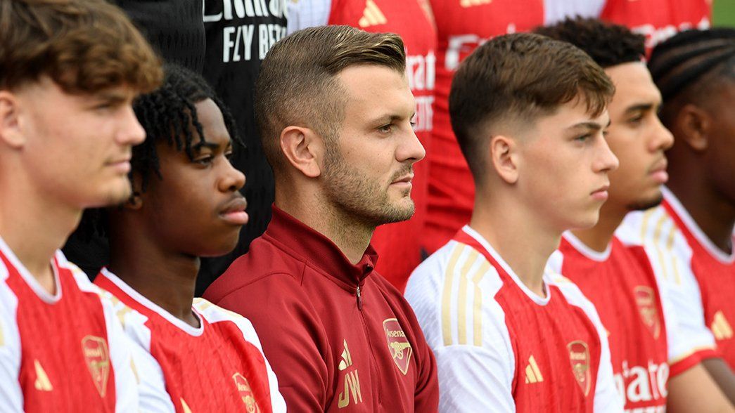 Jack Wilshere poses for the official under-18s photo