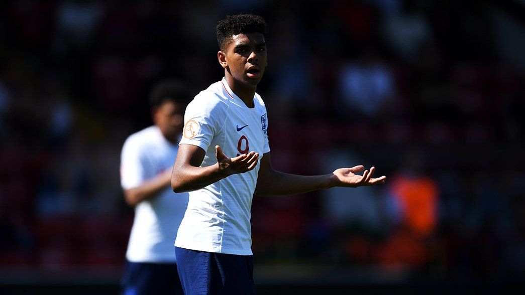Tyreece John-Jules in action for England Under-17s