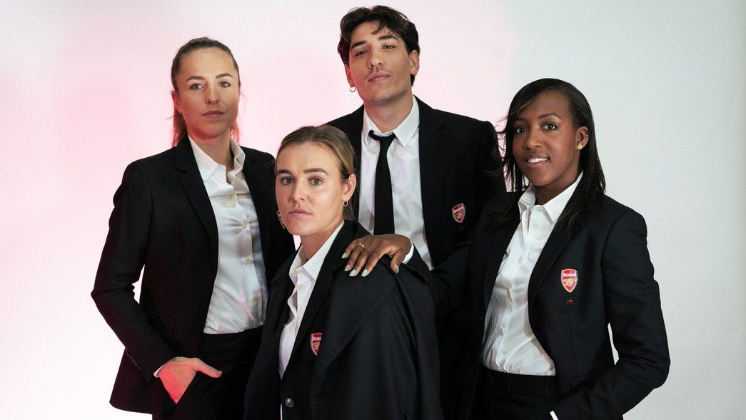 Arsenal Women model the new 424 suits