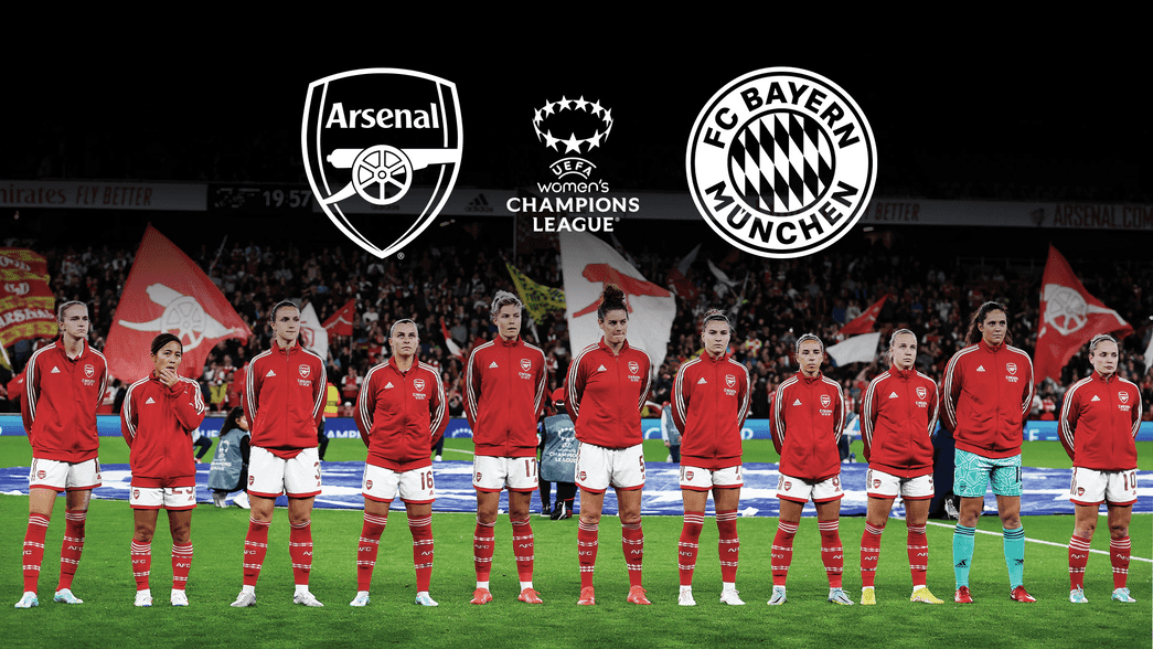 Arsenal vs Bayern Munich in the Women's Champions League