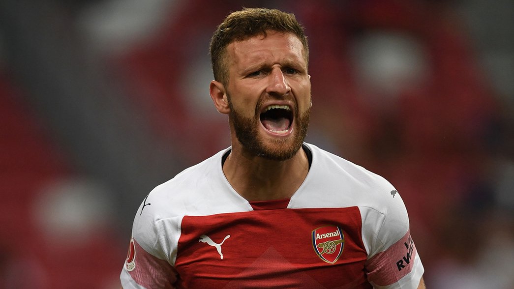Mustafi in action against Atletico Madrid 