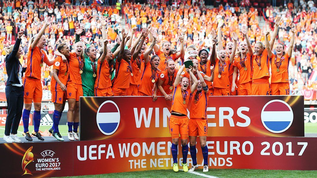 The Netherlands celebrate winning the 2017 Euros