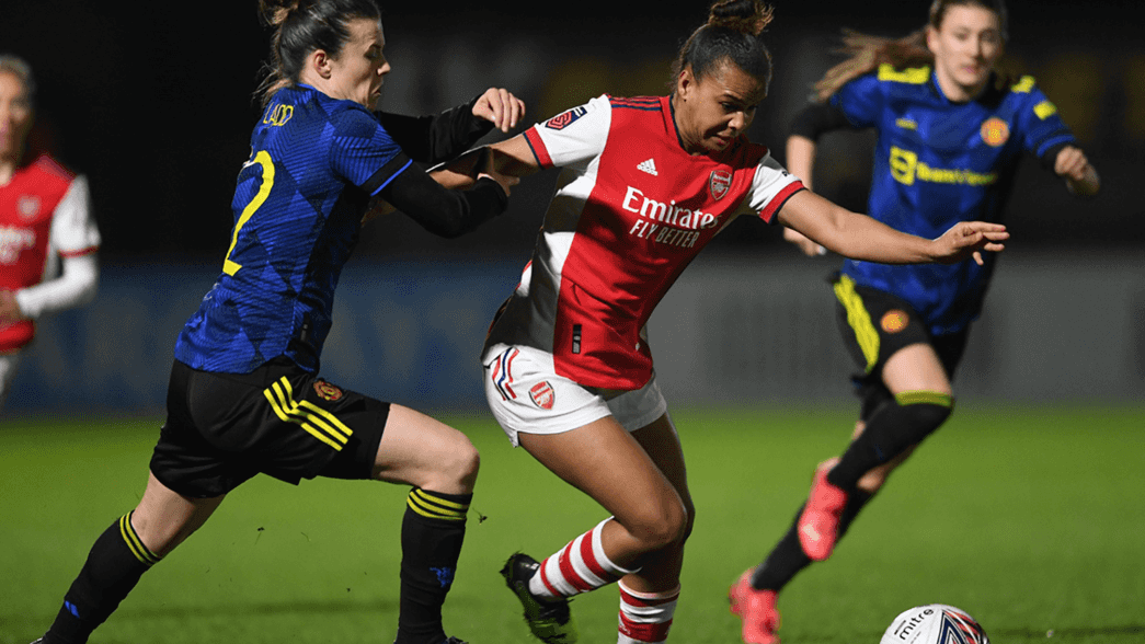 Nikita Parris in action against Manchester United