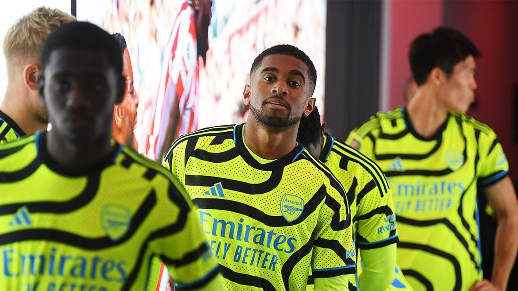Reiss Nelson in the tunnel ahead of a game