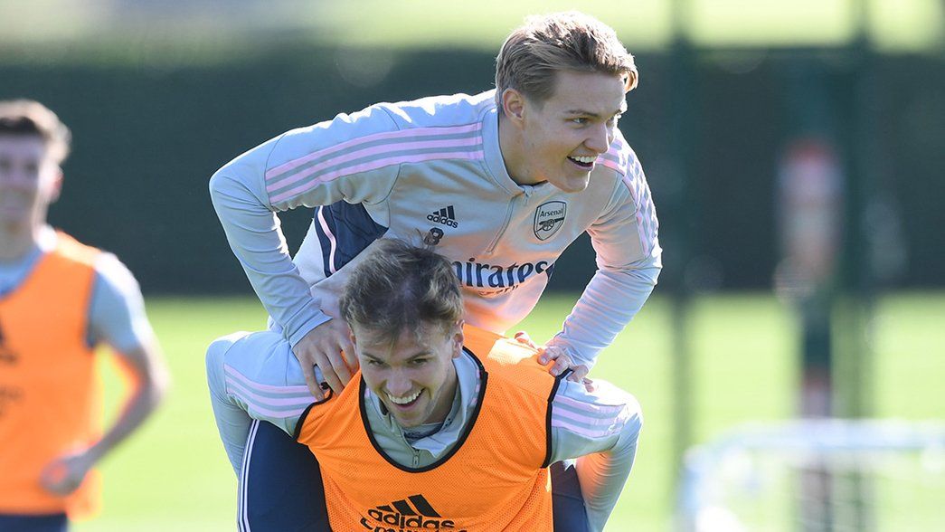 Martin Odegaard and Rob Holding
