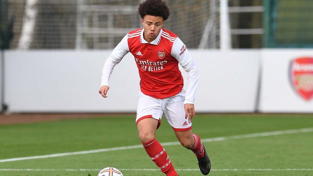 Seb Ferdinand in action for Arsenal Under-18s