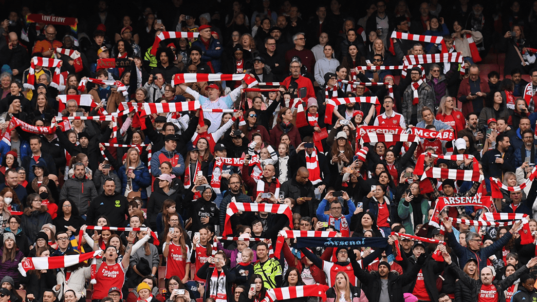 A snapshot of the crowd from the sold-out fixture against Manchester United