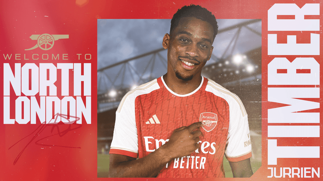 Jurrien Timber signs for Arsenal