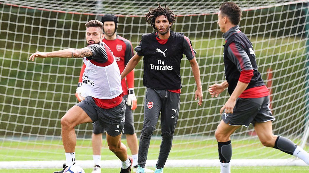 Arsenal train ahead of Emirates Cup