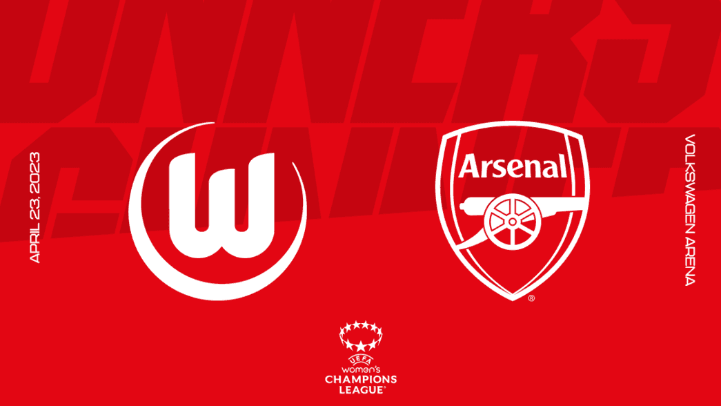 UWCL. Wolfsburg v Arsenal Women. April 23, 2023. Volkswagen Arena