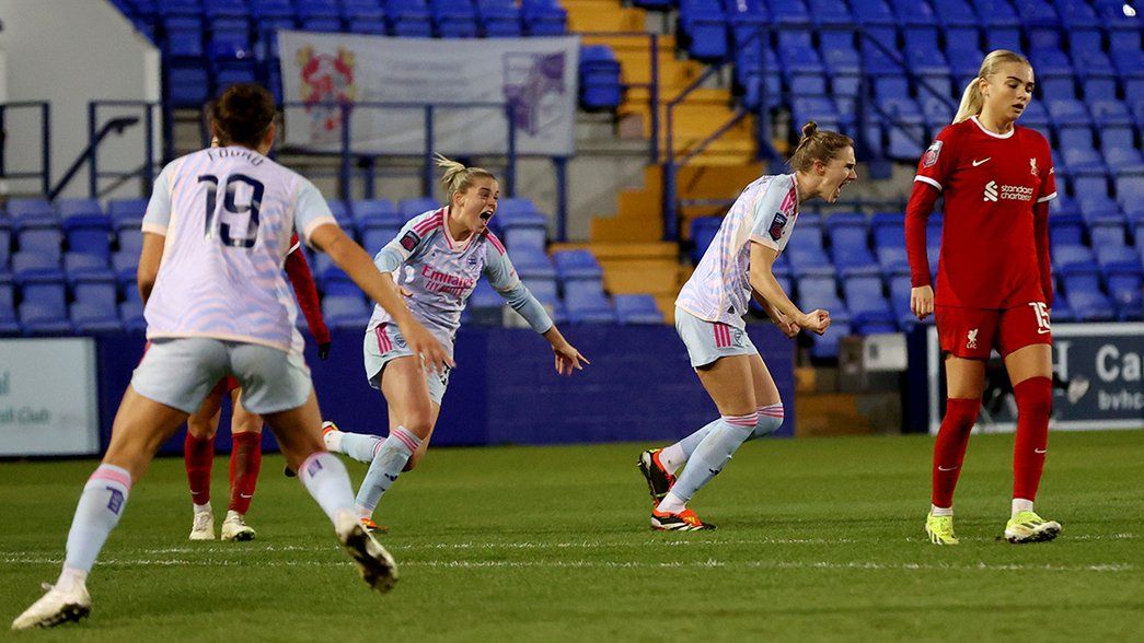 Vivianne Miedema celebrates scoring her first goal back from injury