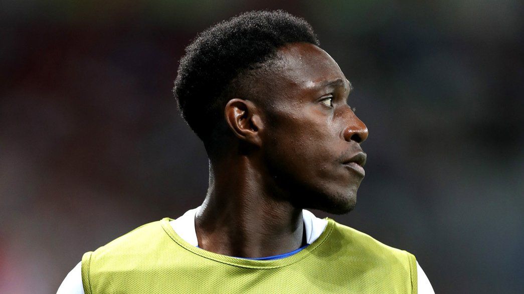 Danny Welbeck watches England's World Cup game against Panama