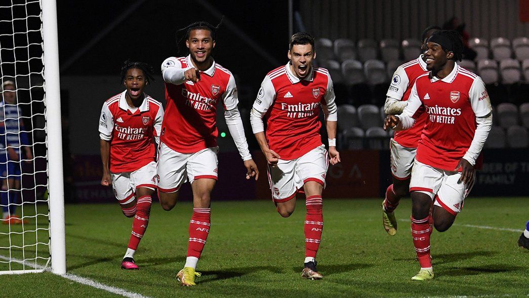 Our under-21s celebrate their extra-time winner