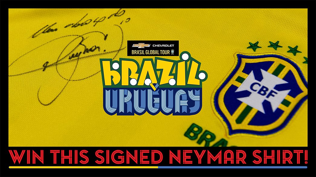 Win a signed Neymar shirt promotion banner