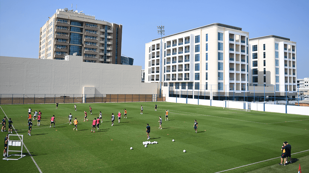 Arsenal training in Dubai in the winter of 2022