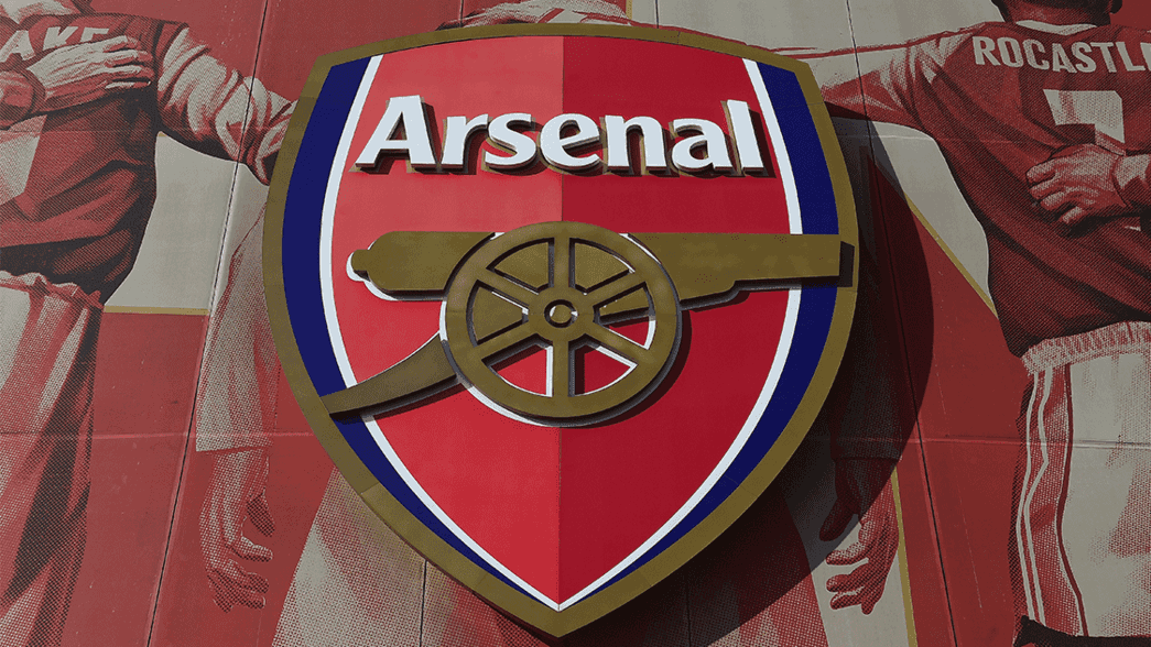 Arsenal crest at Emirates Stadium