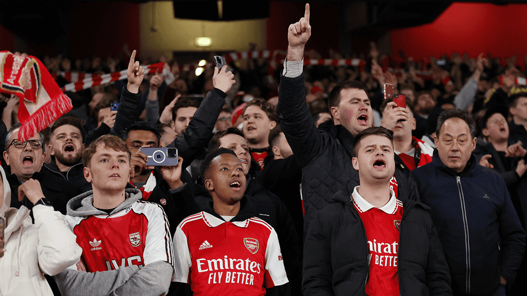 Arsenal supporters at Emirates Stadium