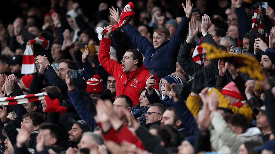 Arsenal supporters at Emirates Stadium