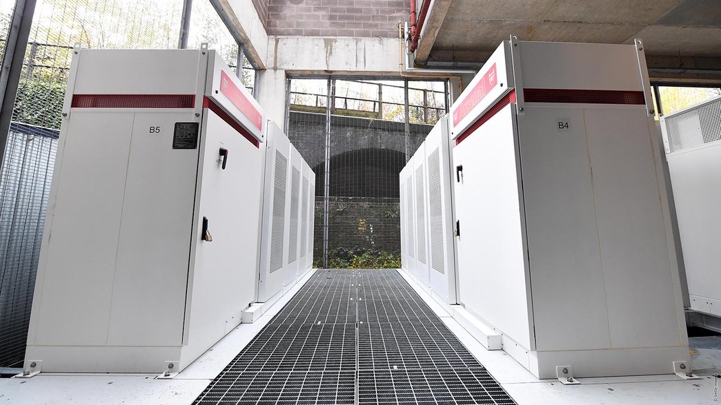Arsenal has installed a battery system to store excess solar energy produced at their stadium.