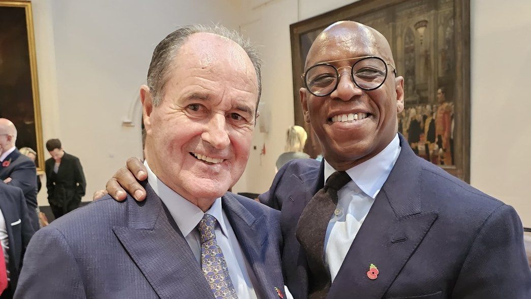 George Graham and Ian Wright at Guildhall
