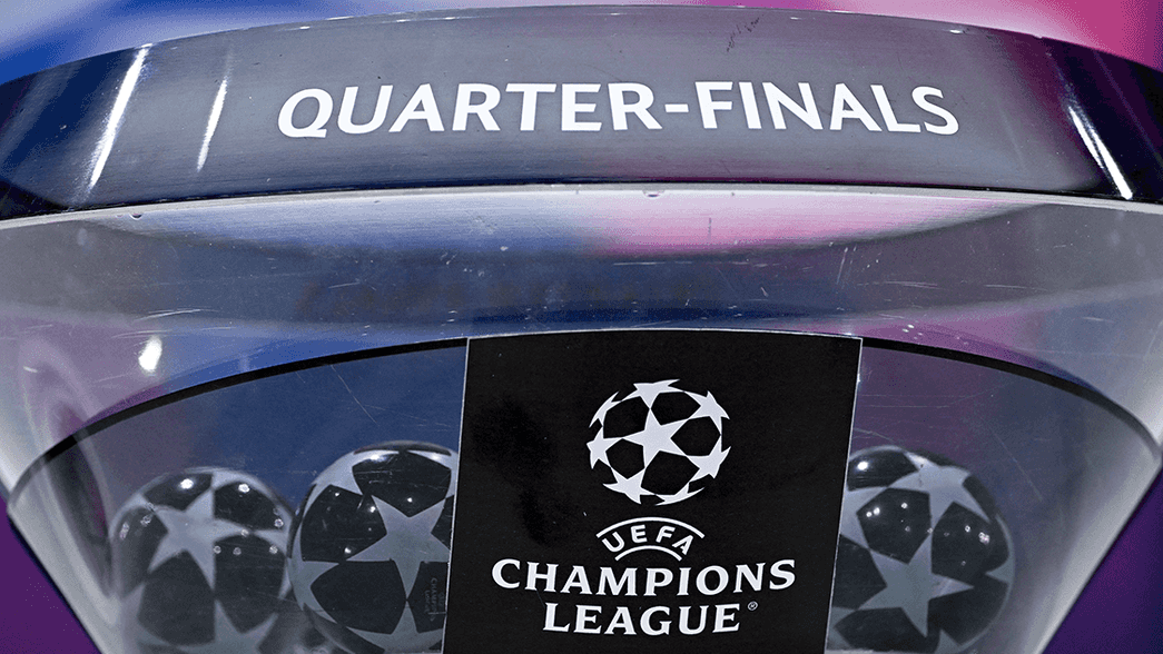 The pot for the Champions League quarter-final draw