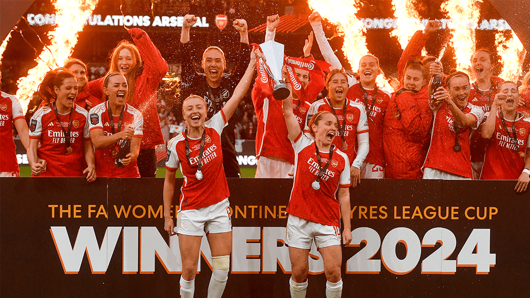 Arsenal Women lift the Conti Cup inn 2024