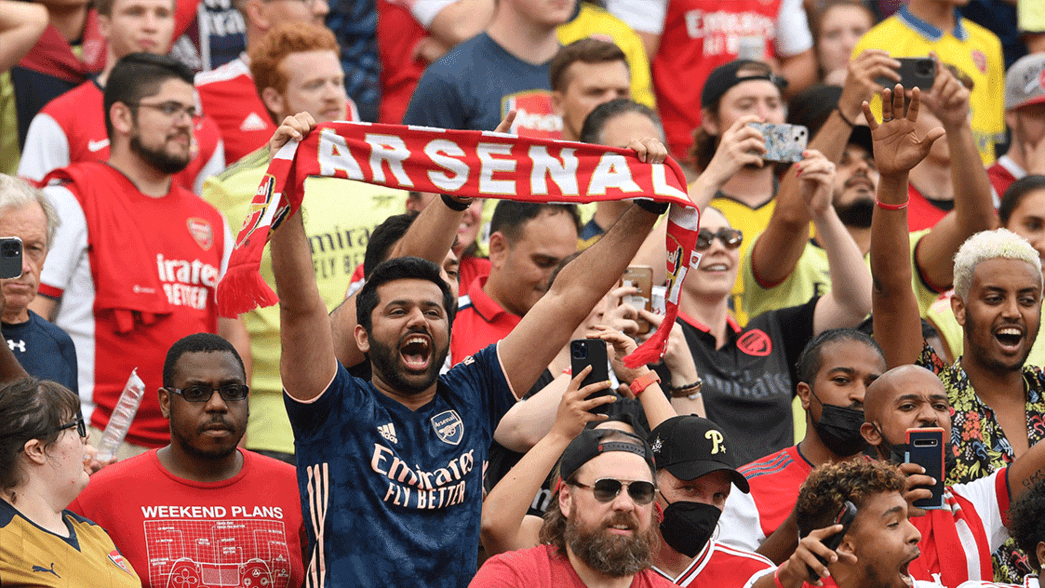 Arsenal fans in Baltimore