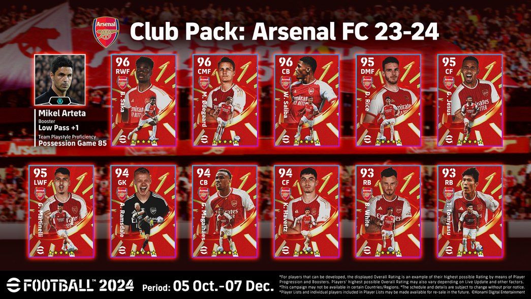Konami Arsenal Club Pack 2