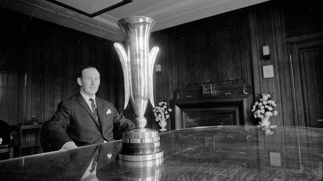 Bertie Mee with the Fairs Cup in 1970