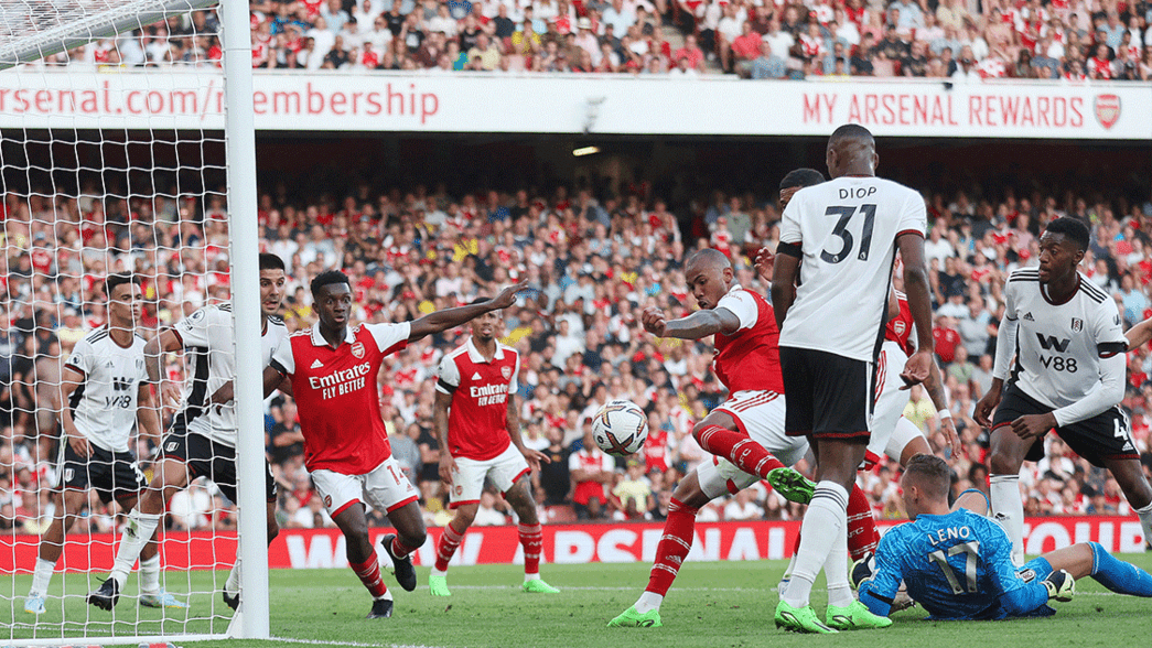 Gabriel scores against Fulham