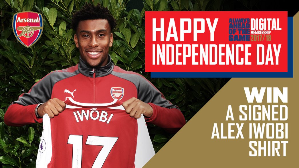 Alex Iwobi Arsenal Home Jersey
