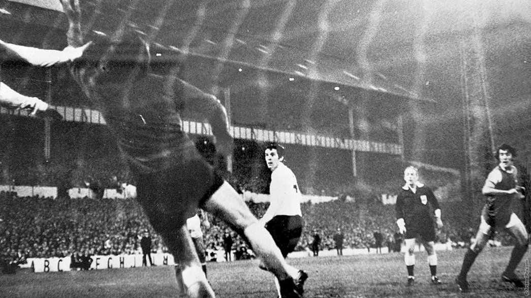 Ray Kennedy scores at White Hart Lane in 1971