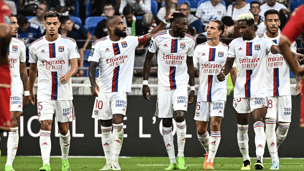 Lyon celebrate a goal