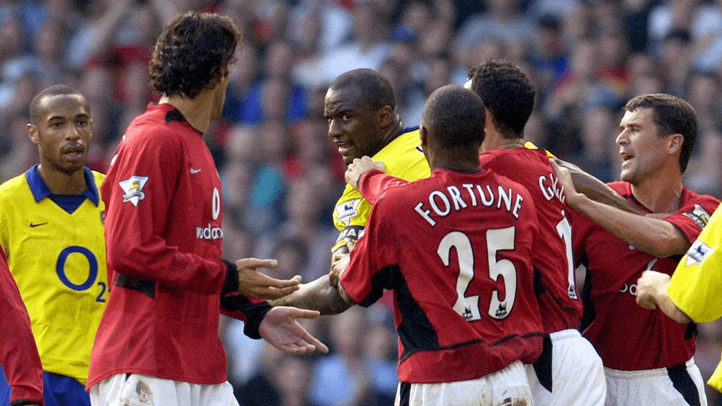 Patrick Vieira clashes with Ruud van Nistelrooy in 2003
