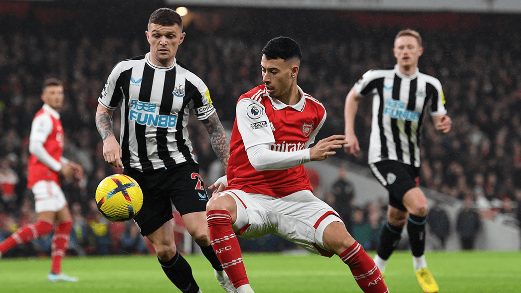 Gabriel Martinelli in action against Newcastle United