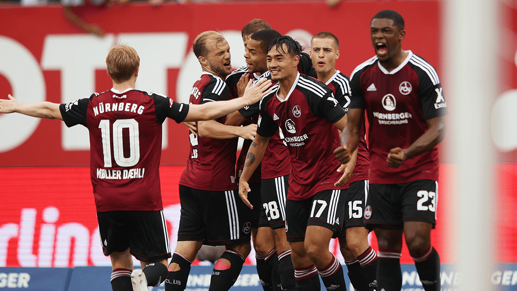 FC Nurnberg celebrate scoring