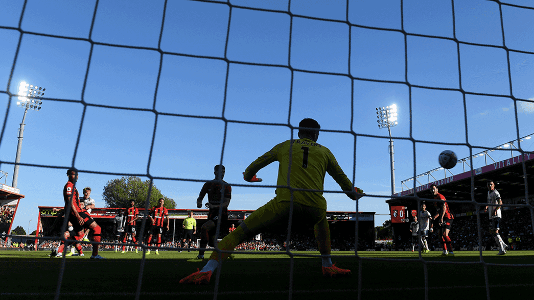 Martin Odegaard scores against Bournemouth