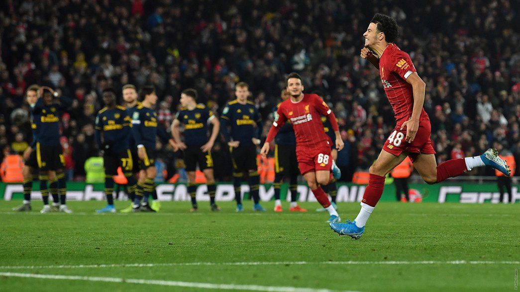 Liverpool celebrate their penalty shootout win