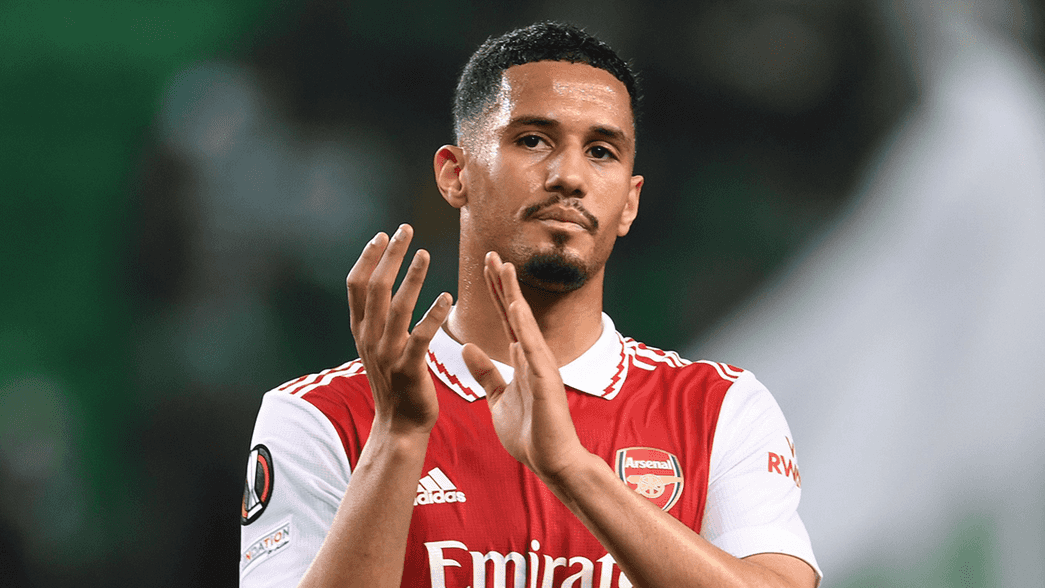 William Saliba following the game against Sporting CP
